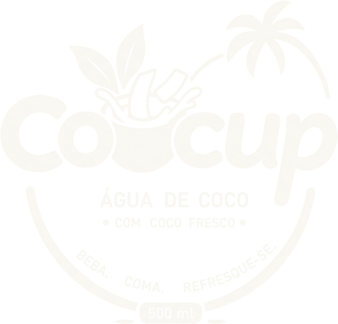 Cocup, água de coco com coco fresco, 500 ml